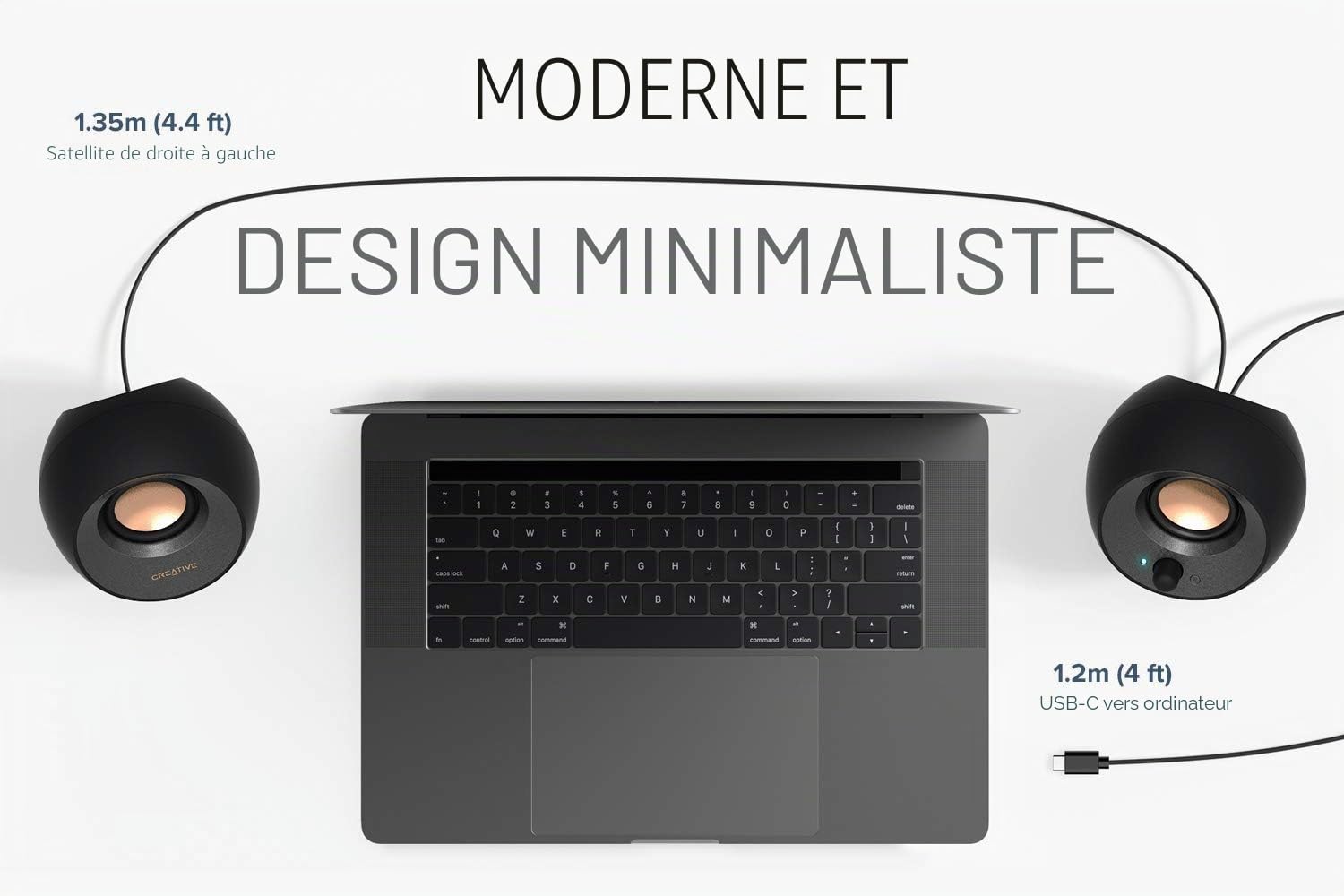 CREATIVE Labs Pebble V3 Noir avec Fil &sans Fil 8 W