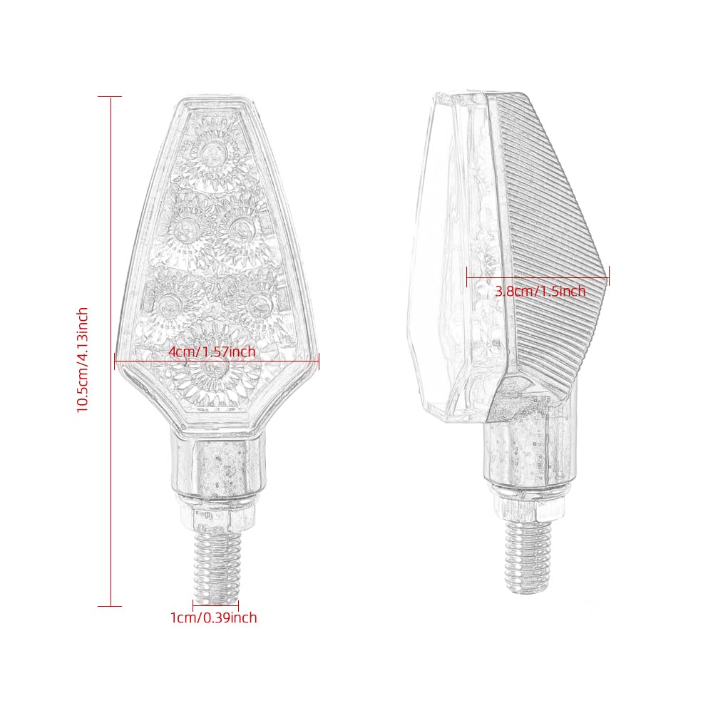 Motocyklowe kierunkowskazy LED 12V 24V kierunkowskaz motocyklowy (B)