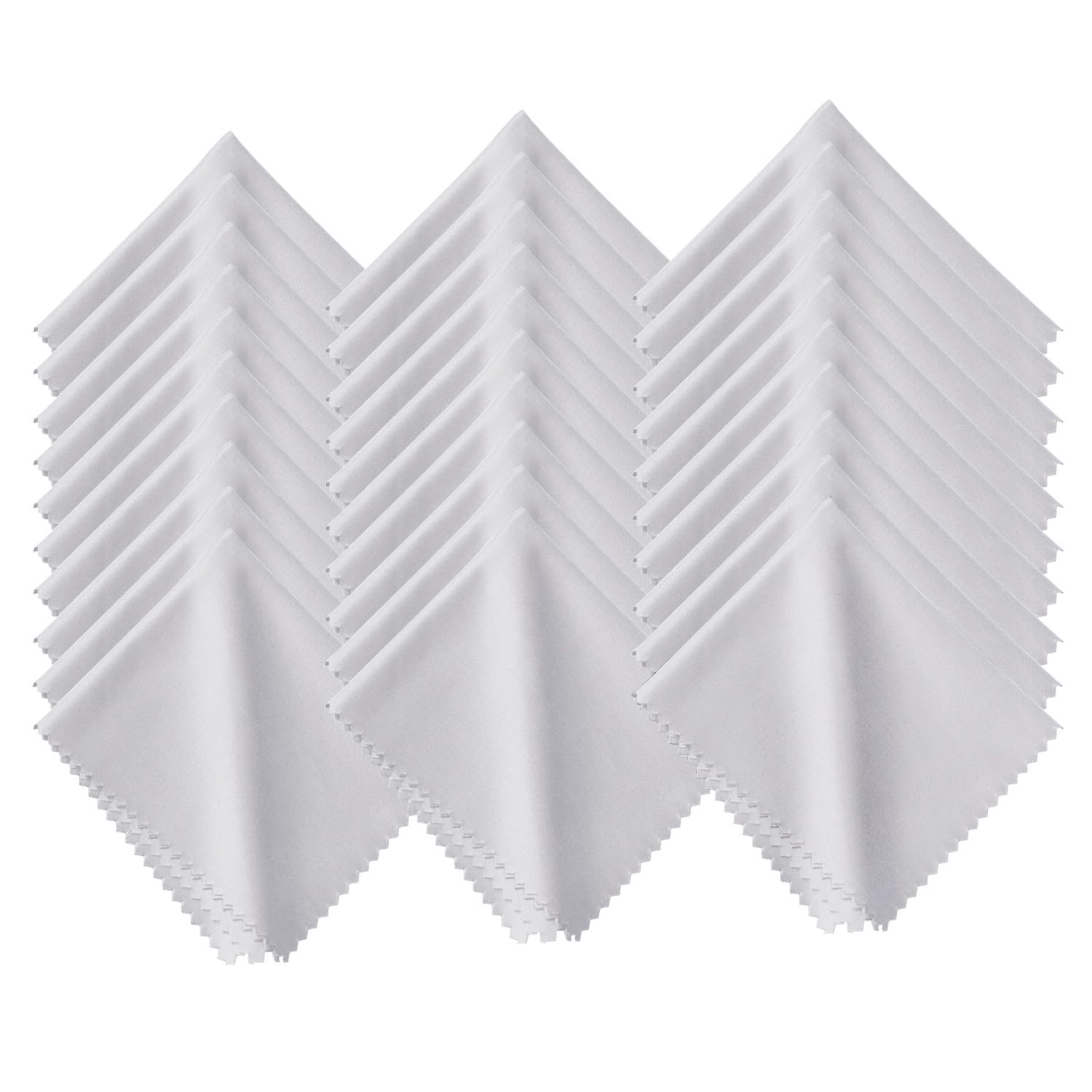 Xthel Paños de limpieza de microfibra para electrónica (blanco): limpia lentes, gafas, pantallas, cámaras, iPad, iPhone, lentes, teléfono celular, pantallas de TV LCD y más (paquete de 30)