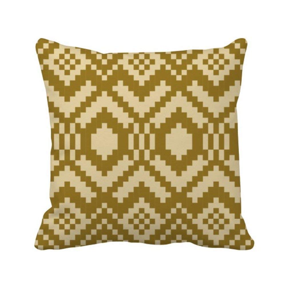 Housse de coussin carrée au motif hexagonal jacquard aux finitions soignées