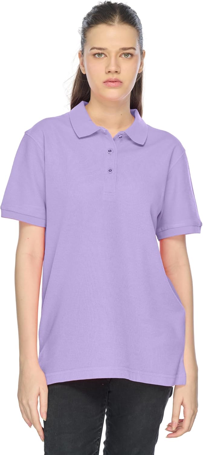 JustBlanks Polo Shirt for Women Short-Sleeves Polo Shirt Polo Tee Women’s Polo Shirt Lightweight Golf Polo Shirt