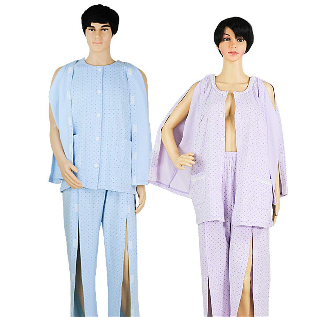 Patient Care Clothing,Hospital/Home Care,Suit for Fracture,Incontinence,Bedridden Patients/Elderly,Women'sset,XXL
