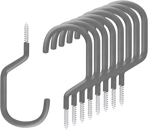 Miniatura 1 de SMARTOLOGY Paquete de 8 ganchos de almacenamiento para colgar bicicletas, ganchos grandes de alta resistencia para almacenamiento de bicicletas de