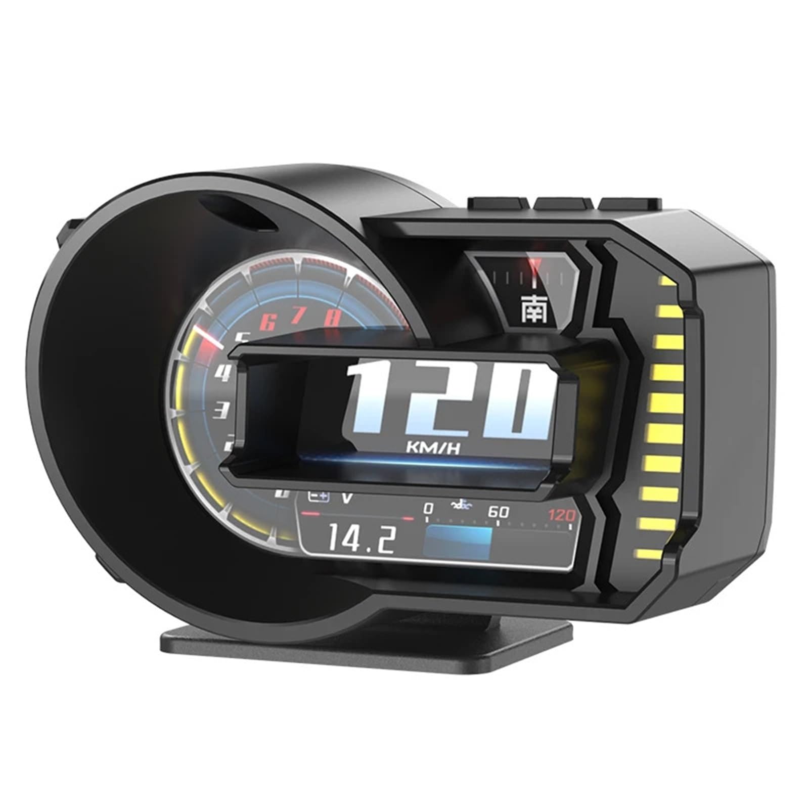 Affichage tête Haute de Voiture A590 HUD Auto OBD Jauge GPS LCD Détecteur Compteur Conduite Scored Enregistreur comportement Conduite Moniteur Suivi(A590 Pro)