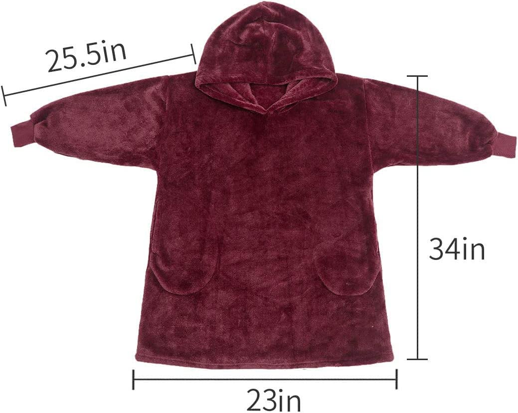 Padres Manta Sudadera Albornoz,Pareja Franela con Capucha Manta señoras TV Envolver el Cuerpo Manta Perezoso,Red-Children