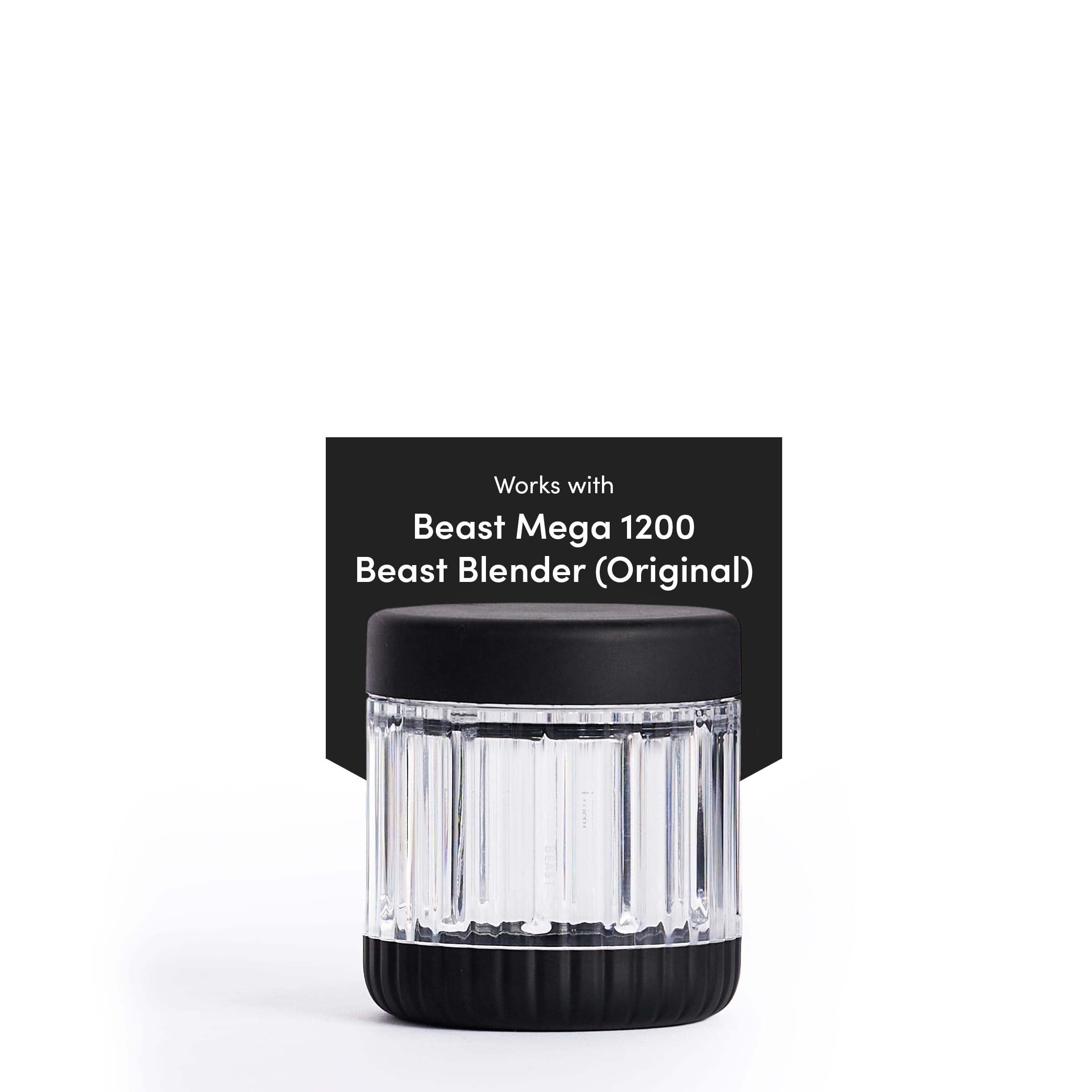 Beast 500mL Blending Vessel + Storage Lid | Compatible with 1000W Beast Blender | Blend Smoothies and Shakes (Carbon Black)