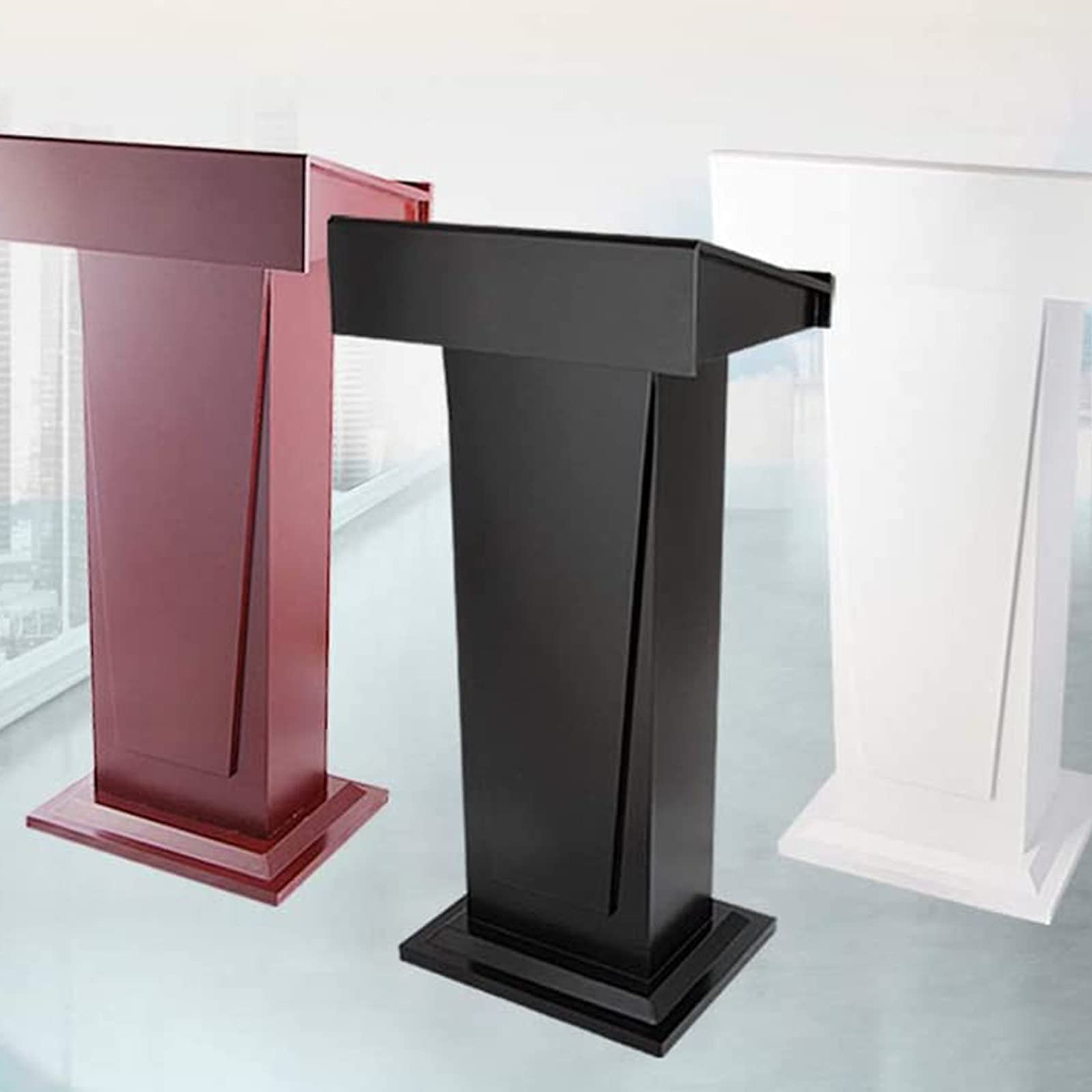 Acrylic Podium Stand - 45.3" Height, Adjustable Angle Lectern For Church, School, Wedding, Office (10mm Thick)