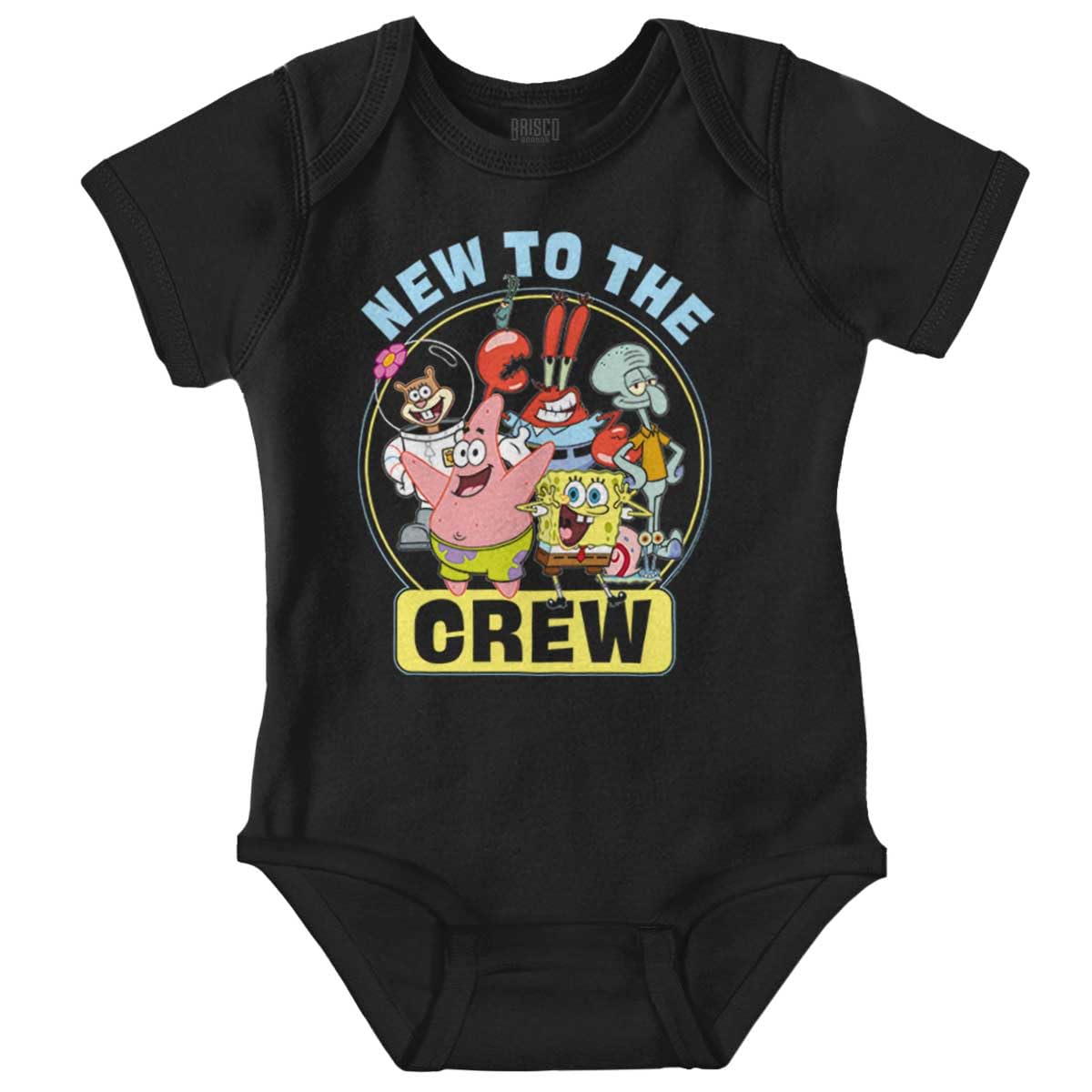 Brisco Brands SpongeBob and Friends New to the Crew Baby Romper Boys or Girls