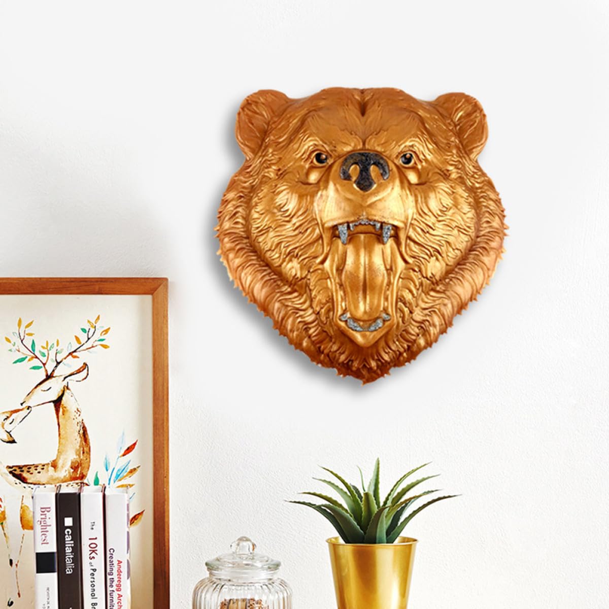 Zerodeko Molde de Silicona 3d para Manualidades DIY Cabeza de Oso, Antiadherente, Tamaño Mediano, Molde para Decoración de Escritorio y Adornos Artesanales