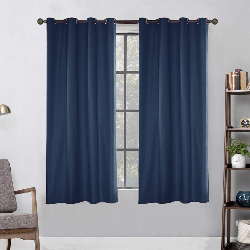 ele ELEOPTION Blackout Curtains, Indoor/Outdoor Patio Curtain Waterproof, Rustproof Silver Grommet Porch Decor Thermal Insulated Sun Blocking Curtain for Bedroom, Living Room, Pergola, Cabana
