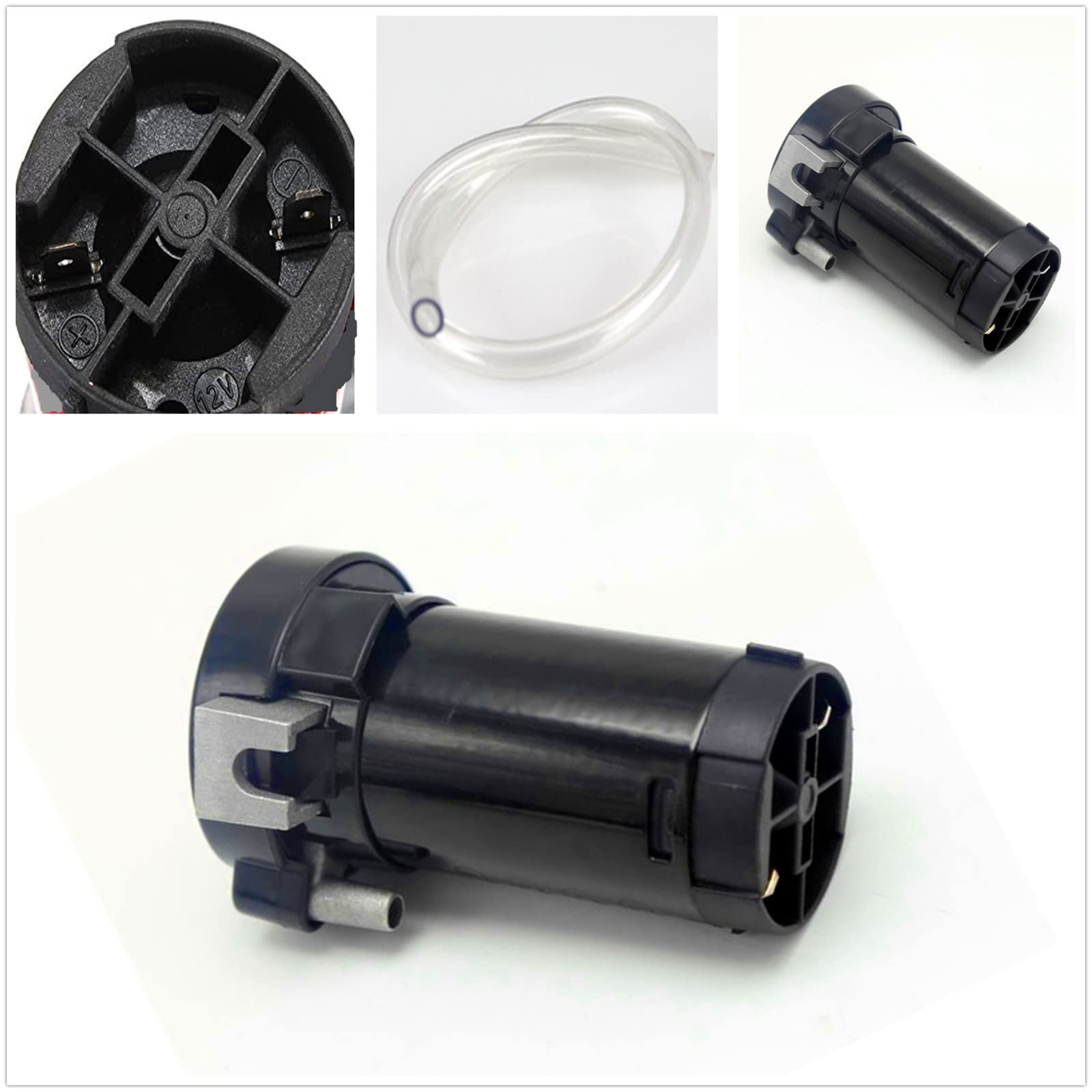 Corneta de aire Bocina de camión 150db Car Horn Cromo Zinc negro Tubo único Trompeta 24V Alarma Bocina Altavoz con compresor bomba de aire Bocina eléctrica para 24V camión coche barco moto etc
