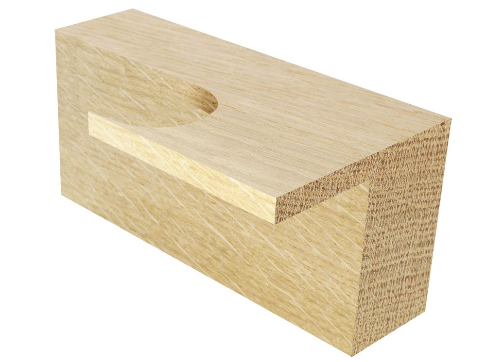 ENT 13475 Afkantfrees met mes onder hoek , Hardmetaal, Schachtdoormeter (S) 12 mm, Freesdoormeter (D) 19,05 mm, NL 50,8 mm, SL 40 mm, met ashoek (trekkende snede) en 2 kogellagers onderaan