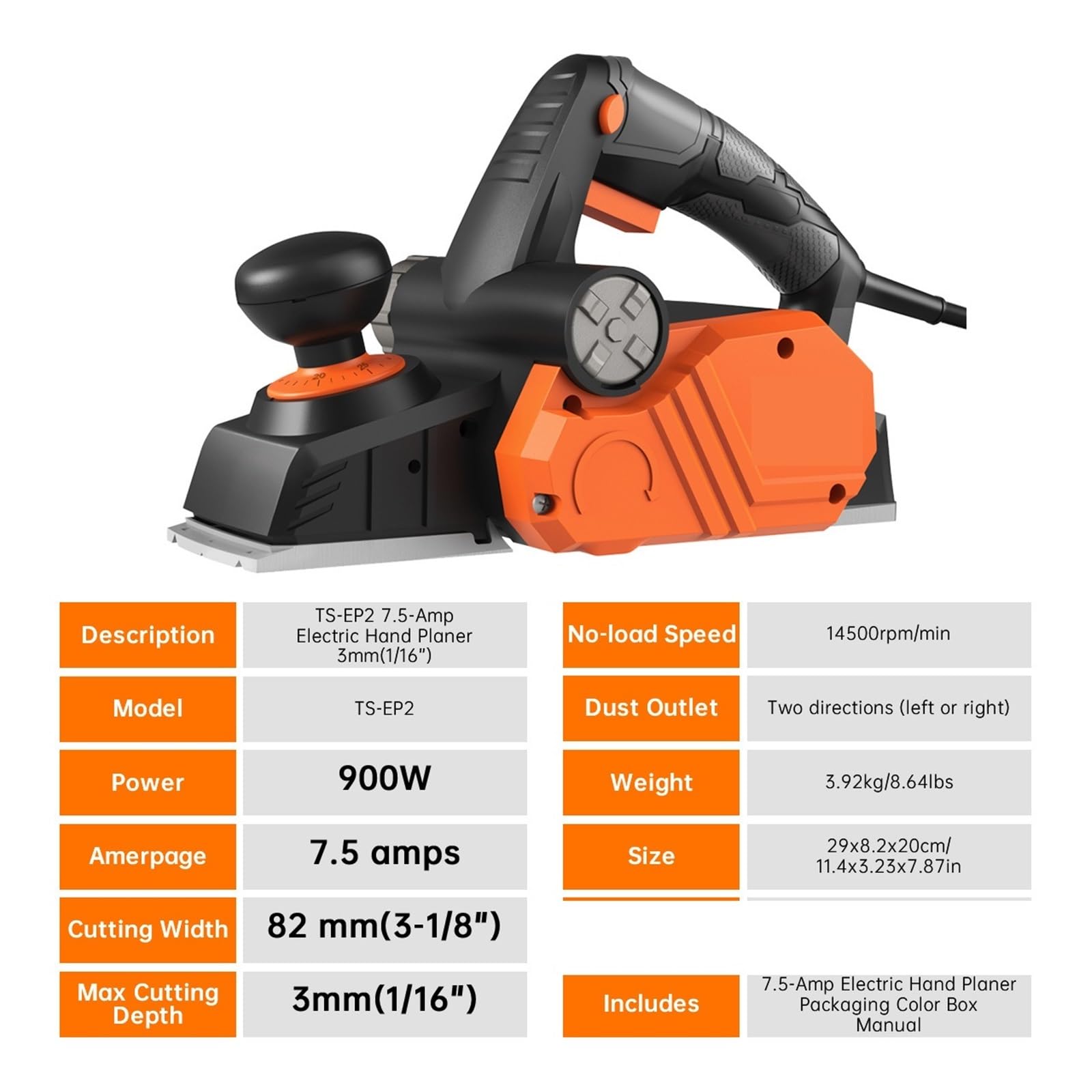 TS-EP2 82mm strugarka elektryczna 14500 obr/min elektryczna routera trymer maszyna do cięcia drewna narzędzie do obróbki drewna