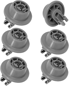 611475 Dishwasher Lower Rack Wheel Assembly For Bosch Siemens Neff Beko Dishwasher Lower Rack Roller Replacement #bsh-00611475 1559847 AH3477735 AH8727387 - Grey, 6 Pack