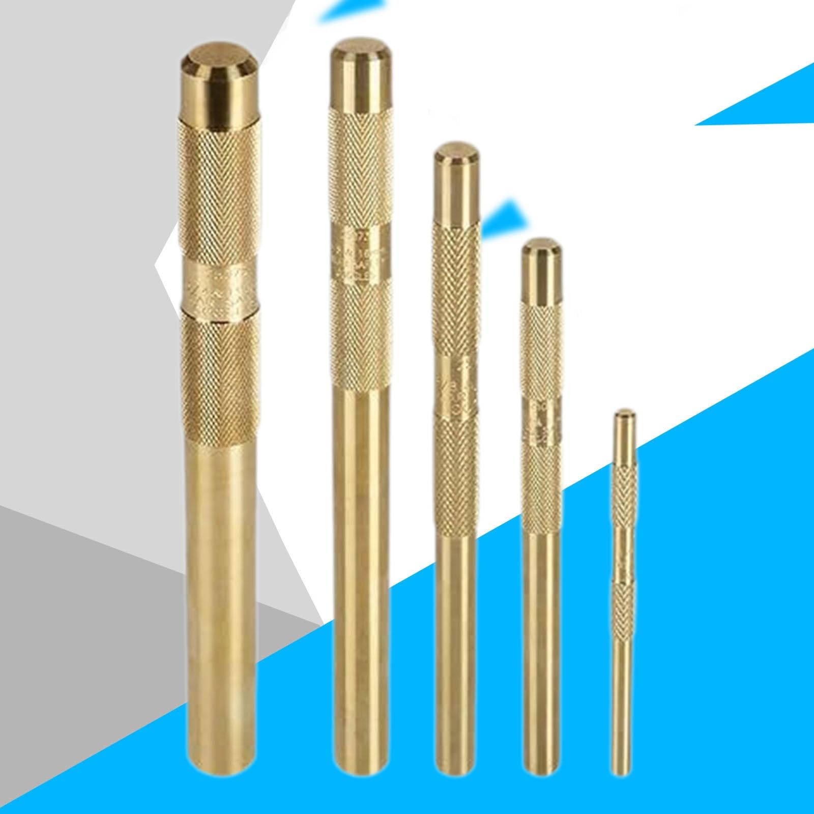 5 Pièces Ensemble Punch Acier Laiton Outil Poignée Accessoire Réparation Stabilité Utilisation Facile Résistante Adapté pour Garage Mécanique