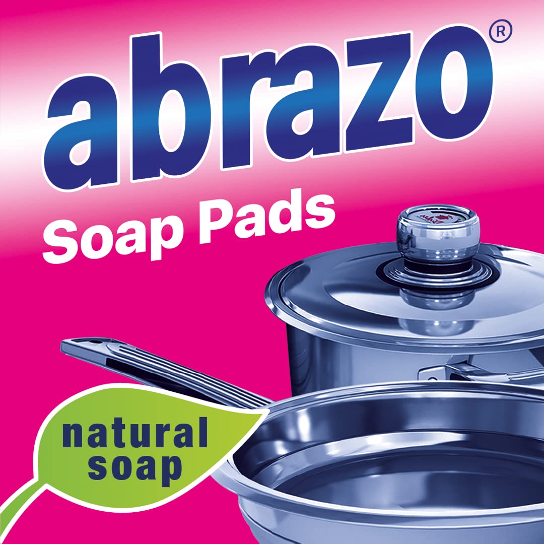 Rustins Abrazo Soap Pads Multi Use Steel Wool Sponges Pack Of 15