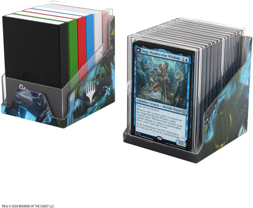 Gamegenic Magic: The Gathering Lorwyn Eclipsed Bastion 100+ XL - Rimekin Recluse Design, Holds 100+ Double-Sleeved Cards, Clear Commander Window, Snap-Open Mechanic & Rock-Solid Protection Multicolor