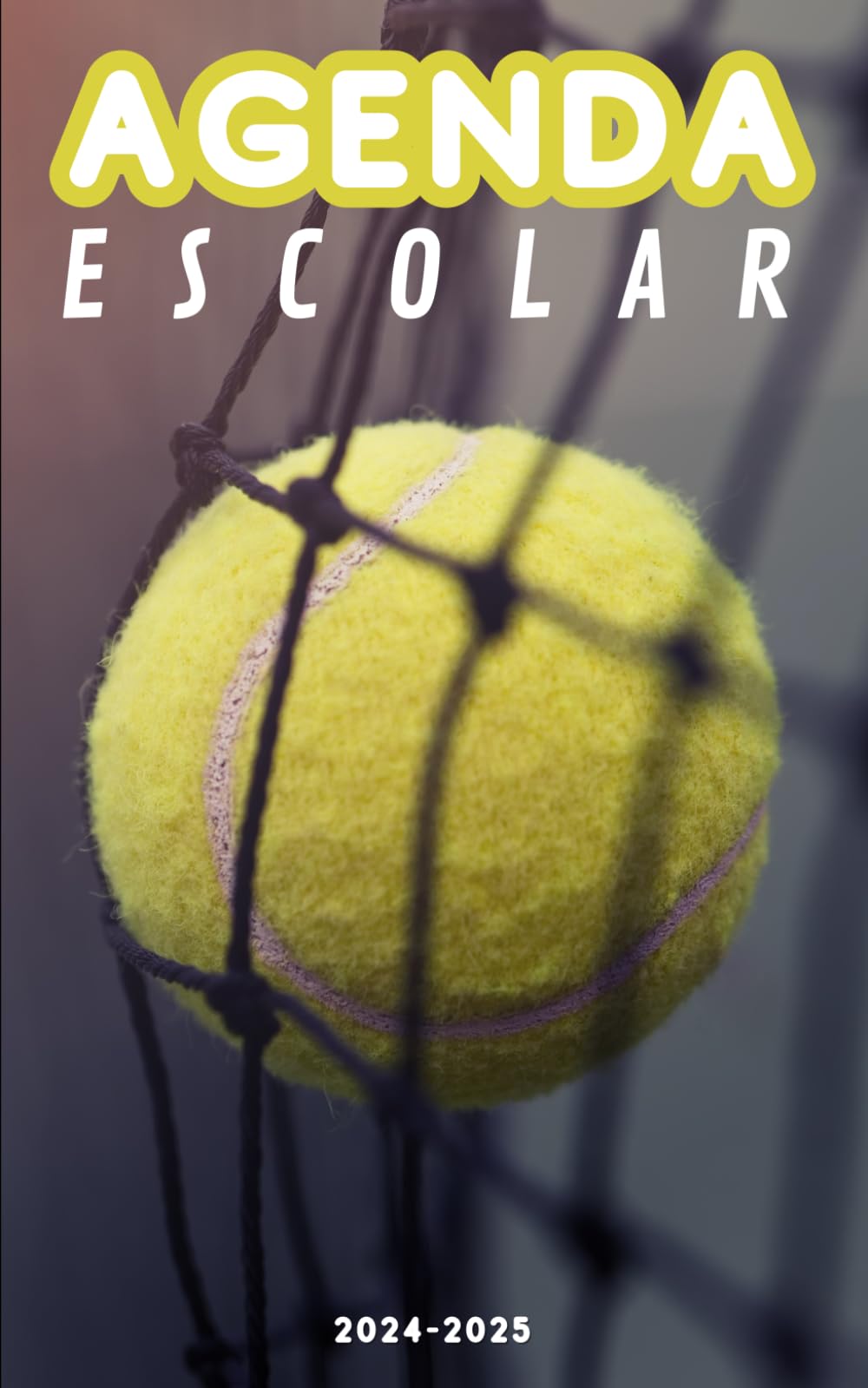 Agenda escolar 2024-2025 Tenis: Planificador diario 2 dia por pagina | para niñas y niños | material escolar Ideal para Estudiantes de Primario colegio secundaria | Portada Deportes de raqueta