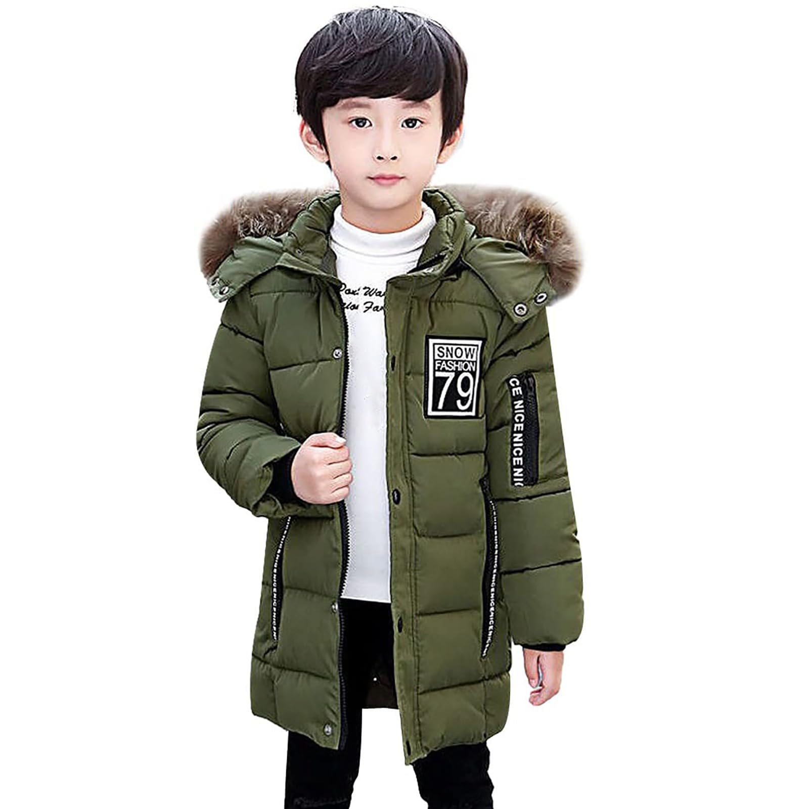 Piumino per bambini invernale caldo imbottito piumino cappotto spesso confortevole parka per bambini trapuntato scuola capispalla casual