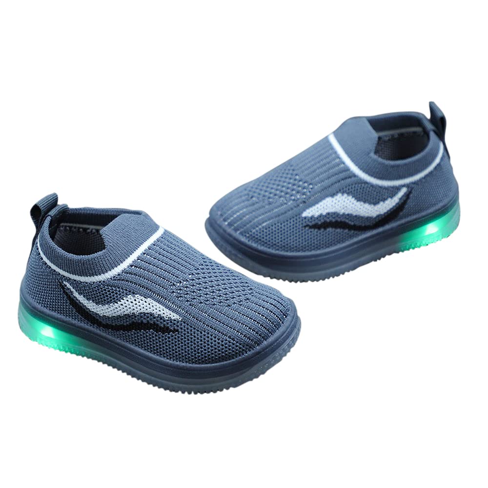 Hopscotch Baby Boys and Baby Girls Synthetic/PU Graphic Print LED Slip Ons in Gray Color,UK:6 (NEZ-4346839) (B0BYJWM4HF) Amazon Price History, Amazon Price Tracker
