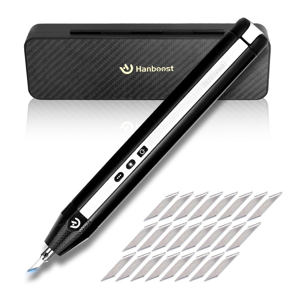 Photo 1 of Hanboost C1 Ultrasonic Cutter with Built-in Battery,Upgraded Cordless Ultrasonic Knife 40,000 Vibrations Craft Cut Tool with Light for 3D Printed Models,Soap Making,PVC,Leather,Plastic,Wood&Foam Board
