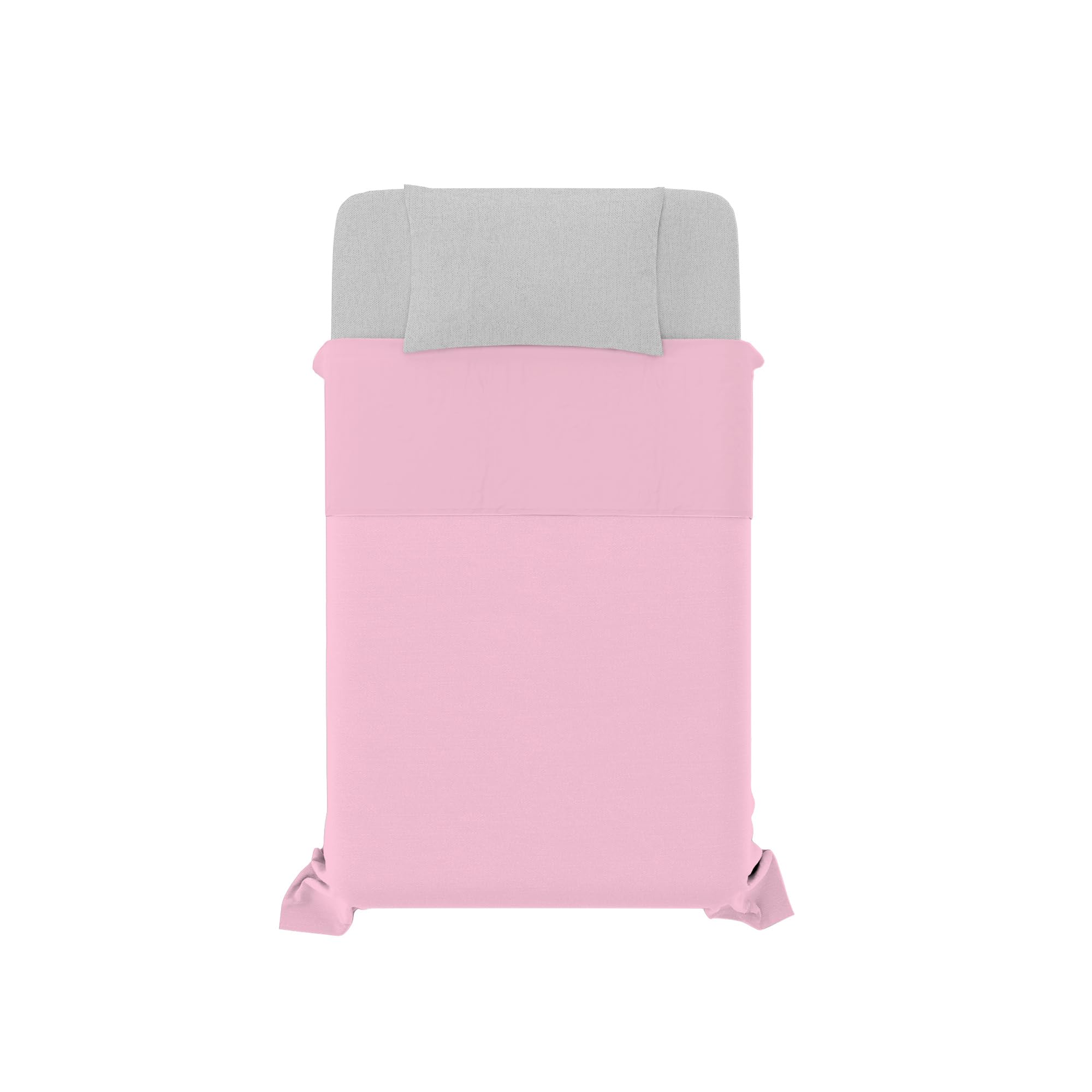 Trend Chic Bed Set, 100% Cotton, Made in Italy, Queen Size, Pink, King single - Image 2