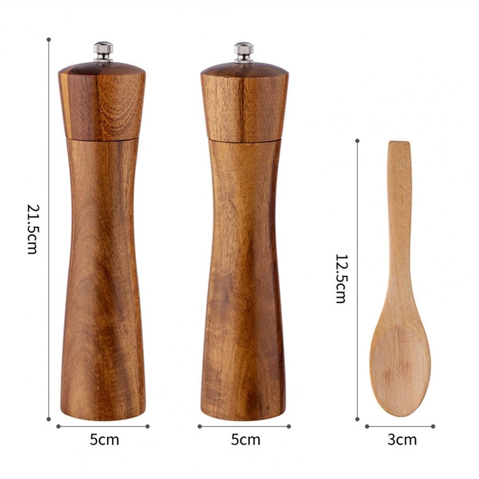 Młynek do pieprzu 20 cm drewniany młynek do pieprzu ręczny młynek do pieprzu domowy regulowany zestaw butelek do mielenia soli morskiej kuchnia gotowanie narzędzia do grillowania blender