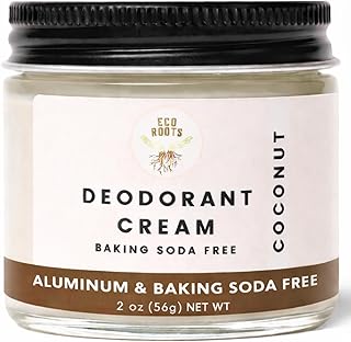 ECO ROOTS Natural Deodorant for Women & Men | Organic Deodorant Cream Non Aluminum | Baking Soda Free Healthy Deoderant for Body & Private Parts | All Vegan Pit Paste Zero Sweat | Coconut Scent