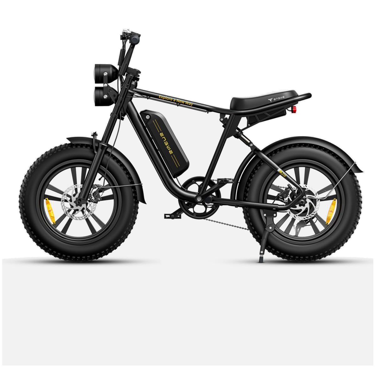 ENGWE 1000W Electric Bike for Adults | M20 20" * 4.0" Moped Style Ebike with 48V 26Ah/13Ah | 94/47Miles Range | 28MPH Top Speed | All-Terrain Full Suspension Electric Bicycle with 7-Speed