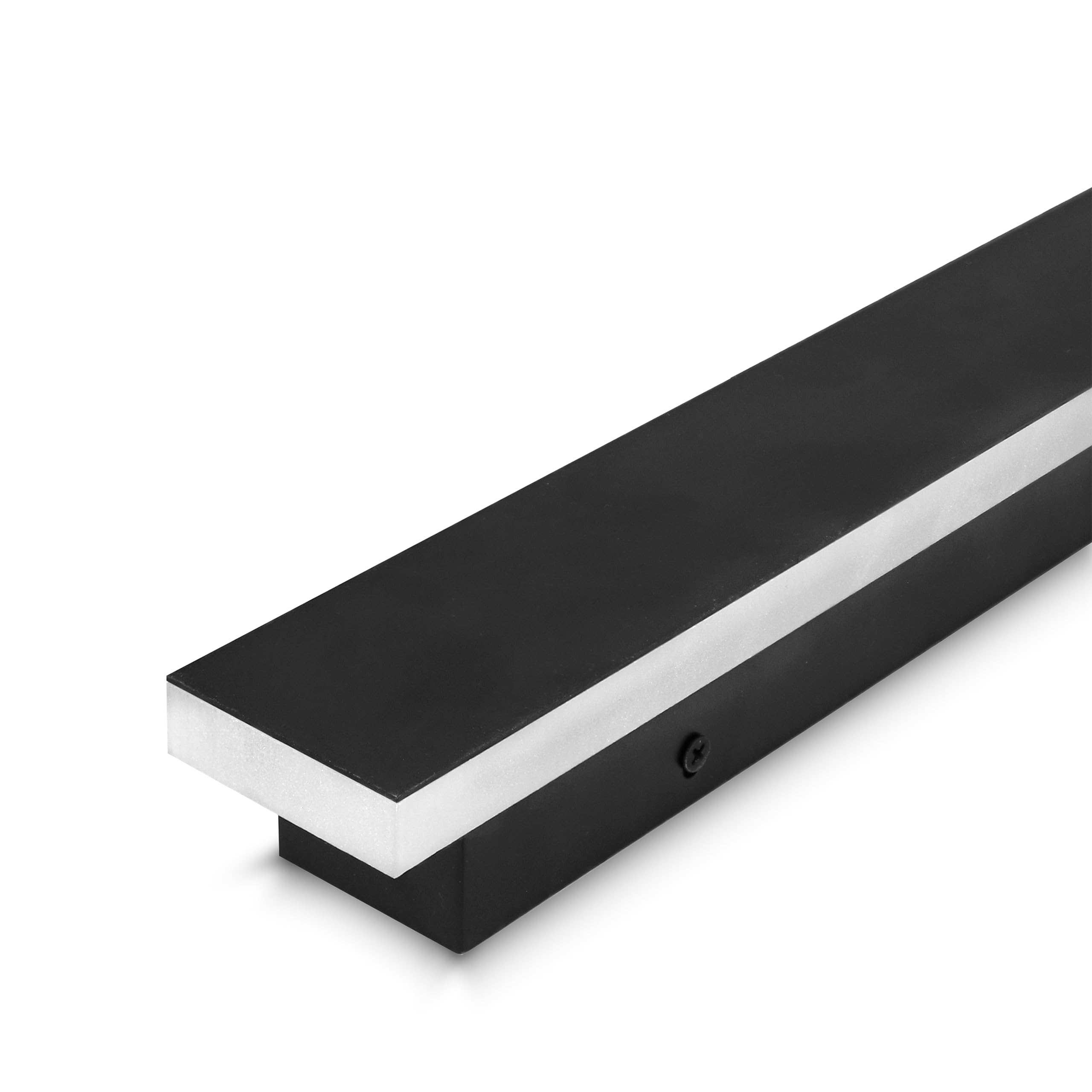 SmartLED Wandleuchte Schwarz Wasserdicht IP65 Metall-Polycarbonat-PC Außen LED für Gärten, Terrassen, Schlafzimmer, Wohnzimmer Innen, 80cm/25w, Neutrales Licht, 1820 LM (Länge 80 cm)