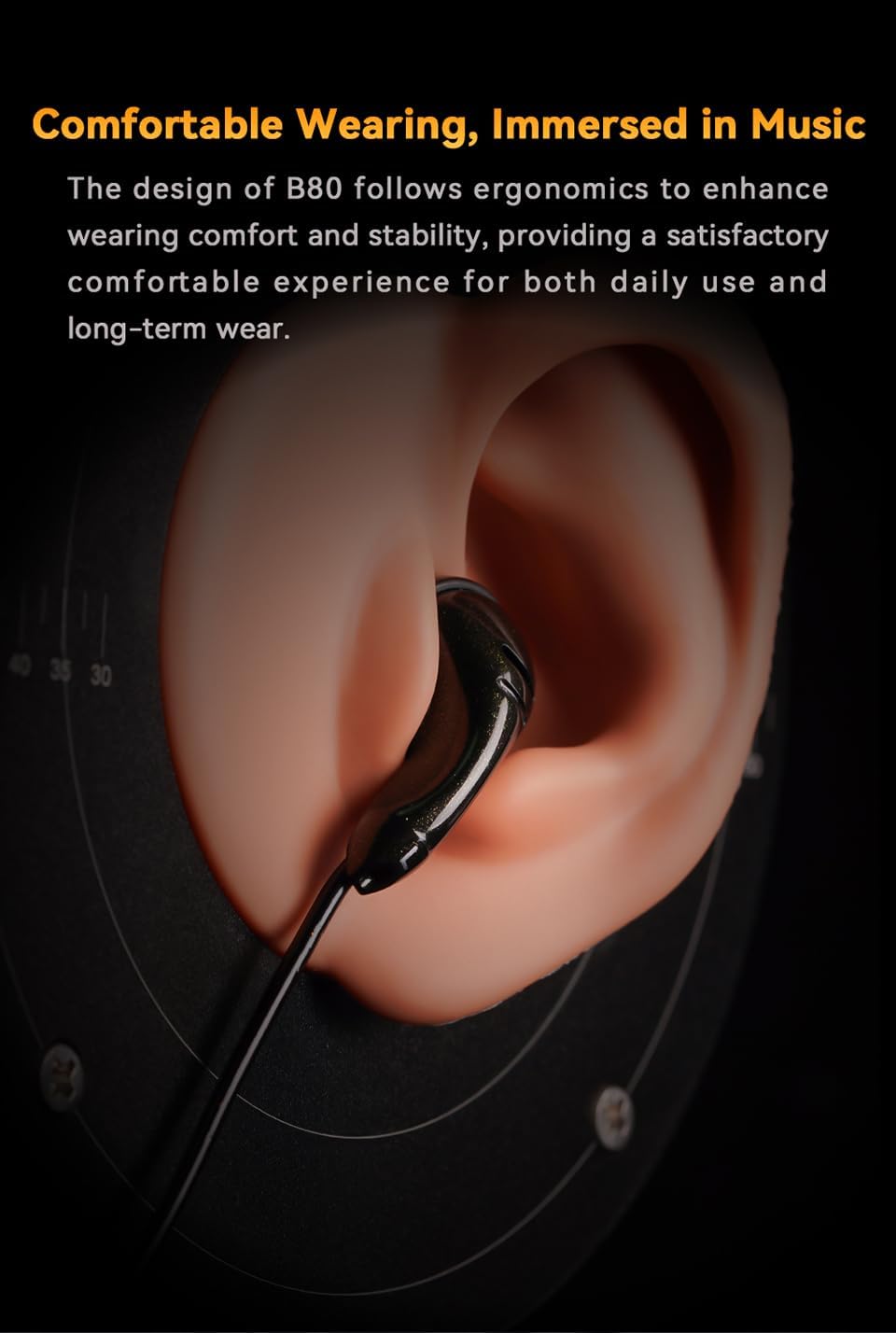 NICEHCK B80 Wired Earbuds with Microphone, Wired Earphones in Ear Headphones, 14.8mm PU TopologyBio Diaphragm, Compatible with iPhone, iPad, Android, Computer Most with 3.5mm Jack (3.5mm with Mic)