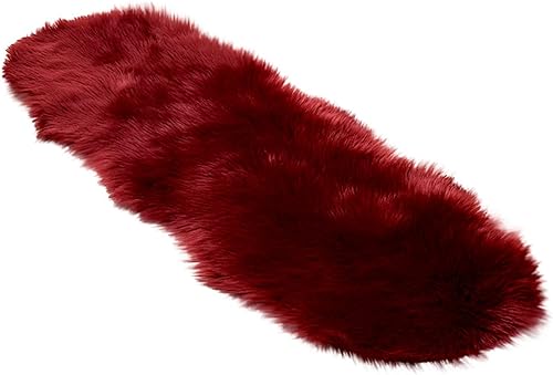 Miniatura 1 de Alfombra de piel sintética ultrasuave de 2 x 5 pies, 17 colores de piel de oveja sintética, alfombra lanuda para sofá, cojín de asiento, alfombra