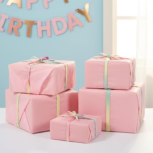 Miniatura 4 de 500 hojas de papel de seda rosa para bolsas de regalo de 20 x 14 pulgadas, papel de seda a granel para manualidades, bodas, cumpleaños, decoración