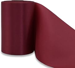 1 Roll 9.5cm x 20m Burgundy Satin Ribbon Large Ribbon for Decoration and DIY Opening Ceremony Chair Bow Wedding Birthday Christmas