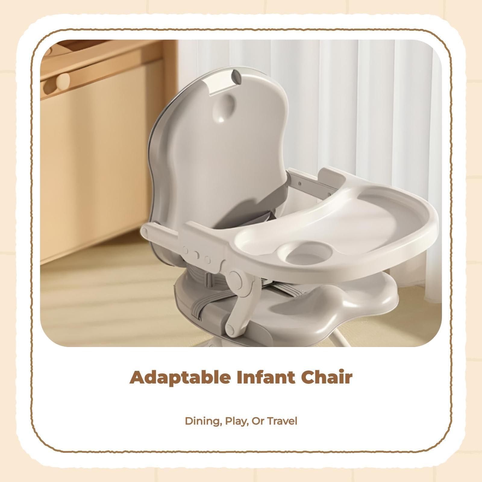 Folding Portable High Chair with Adjustable Tray for Dining, Travel, Camping Green|Sofas, Loveseats & Chaises|Home & Garden