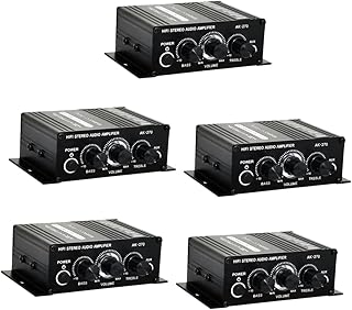 UKCOCO Audio Component Amplifiers 5pcs Audio Amplifier car Amplifier Mini Stereo Receiver woofer Digital Audio amp Megaphone