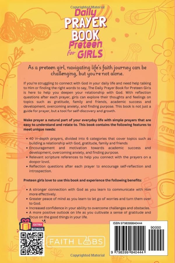 Image of Daily Prayer Book for Preteen Girls: Simple Preteen Girl Prayers for Everyday Conversations with God (Daily Prayer Books for Kids)