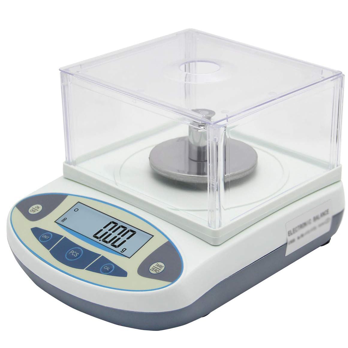 Bilancia analitica da Laboratorio, Bilancia Digitale da Laboratorio ad Alta precisione analitica, Bilancia analitica Elettronica, con retroilluminazione, calibr，600g/0.01g