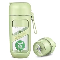 AMZCHEF Frullatore Portatile Sottovuoto – Frullatore Portatile USB Ricaricabile per Frullati e Smoothie – Mini Frullatore Elettrico con 10 Lame per Sport, Viaggi, Escursionismo