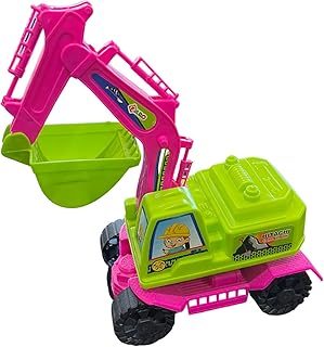 لعبة حفارة، مركبة بناء باللون الأخضر والأحمر، مقاس 20×14×15 سم من هيتاشي