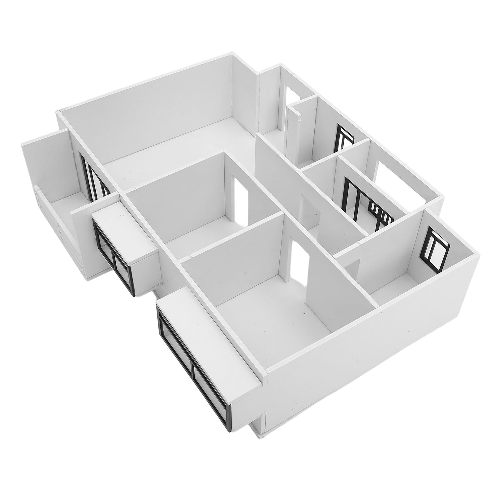Kit Modello Appartamento in Scala 1:25 per Modellini in Miniatura, Materiale Pvc e Acrilico, Set 1 Pezzo, per Appassionati di Design Domestico e Architettura