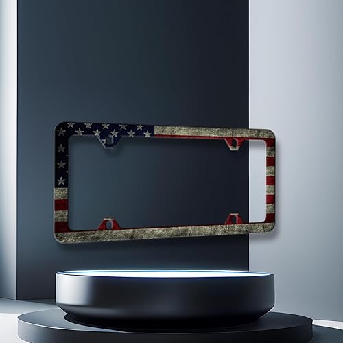 Miniatura 26 de Marco de matrícula de hibisco Aloha Hawaii Flowers placa de acero inoxidable divertido soporte para placa de matrícula decoración colorida 12.3 x