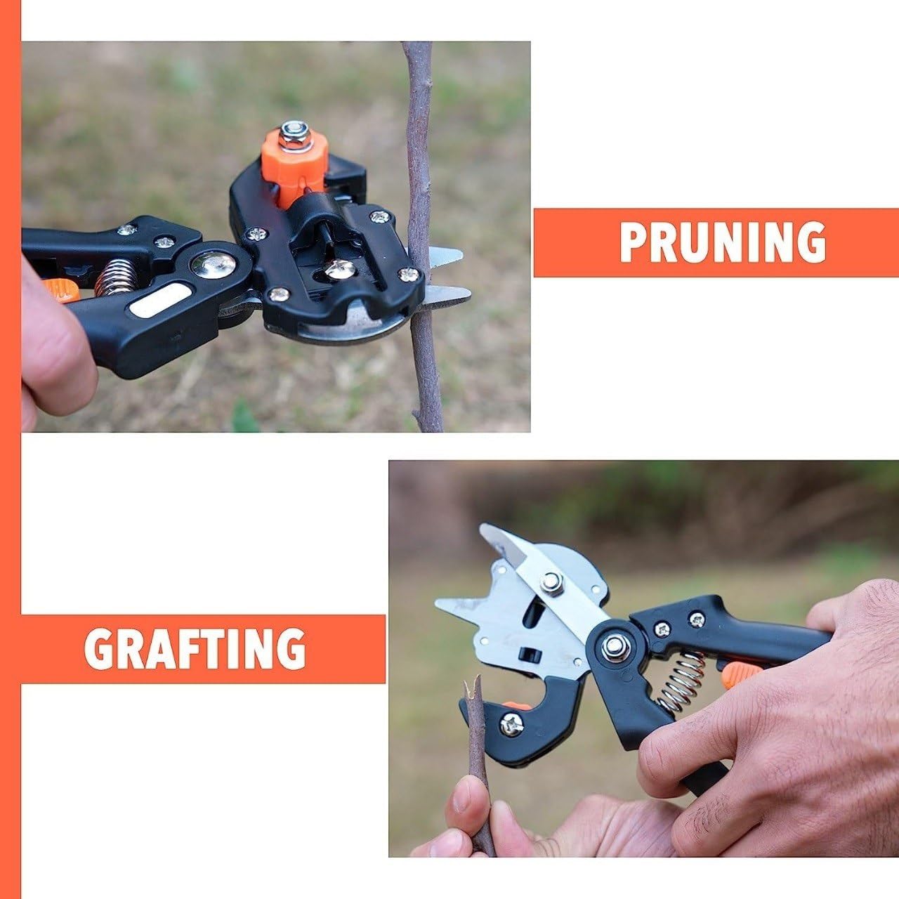 2 In 1 Garden Grafting Tool Pruner Kit Gardening Pruning Tool Durable Fruit Tree Cutter For Fruit Tree Grafting Branch Trimming Cutting