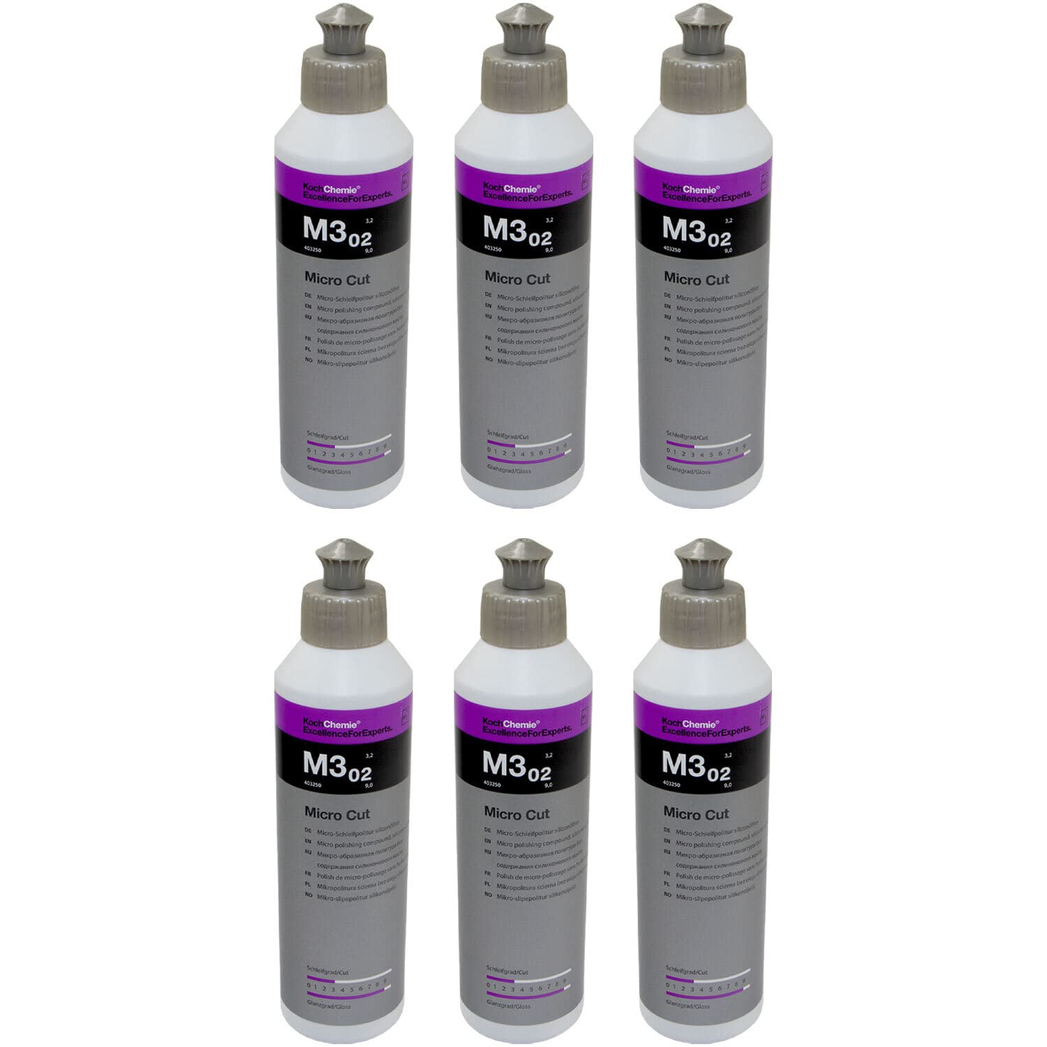 Micro abrasivo sin aceite de silicona Micro Cut & Finish M3.02 Koch Chemie 6 x 250 ml