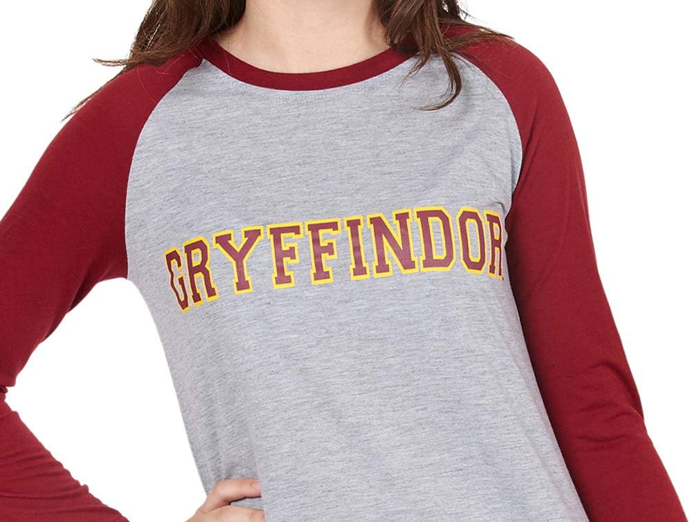Harry Potter Nightgown For Girls Hogwarts House Raglan Long Sleeve Pajama - Image 7