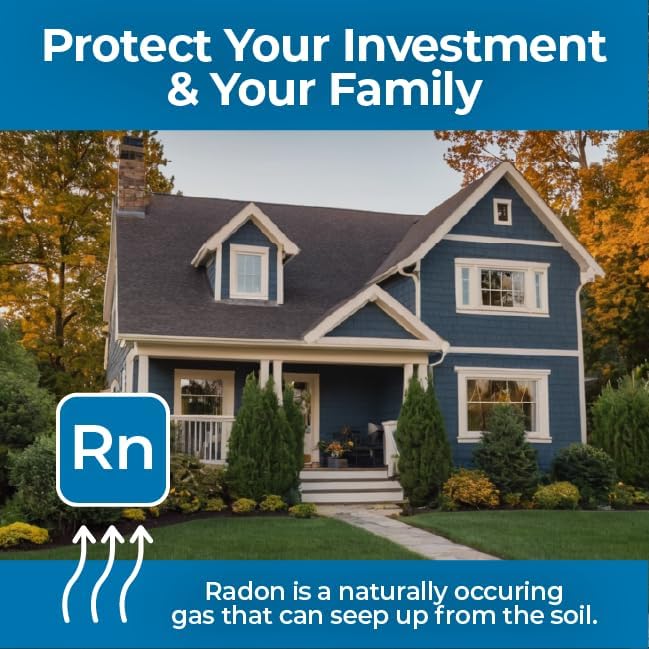#1 Radon Gas Test Kit for Home Air Quality By Detekt® – 1 Short-Term Test Kit for Radon – Free Certified Lab Analysis Included – Fast & Accurate Results – Made in USA Radon Test