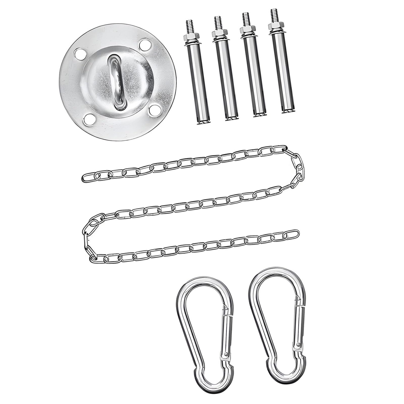 Gancho para colgar en columpio resistente con acero inoxidable y fácil instalación, gancho universal de montaje en techo, ganchos de columpio de alta capacidad para silla hamaca