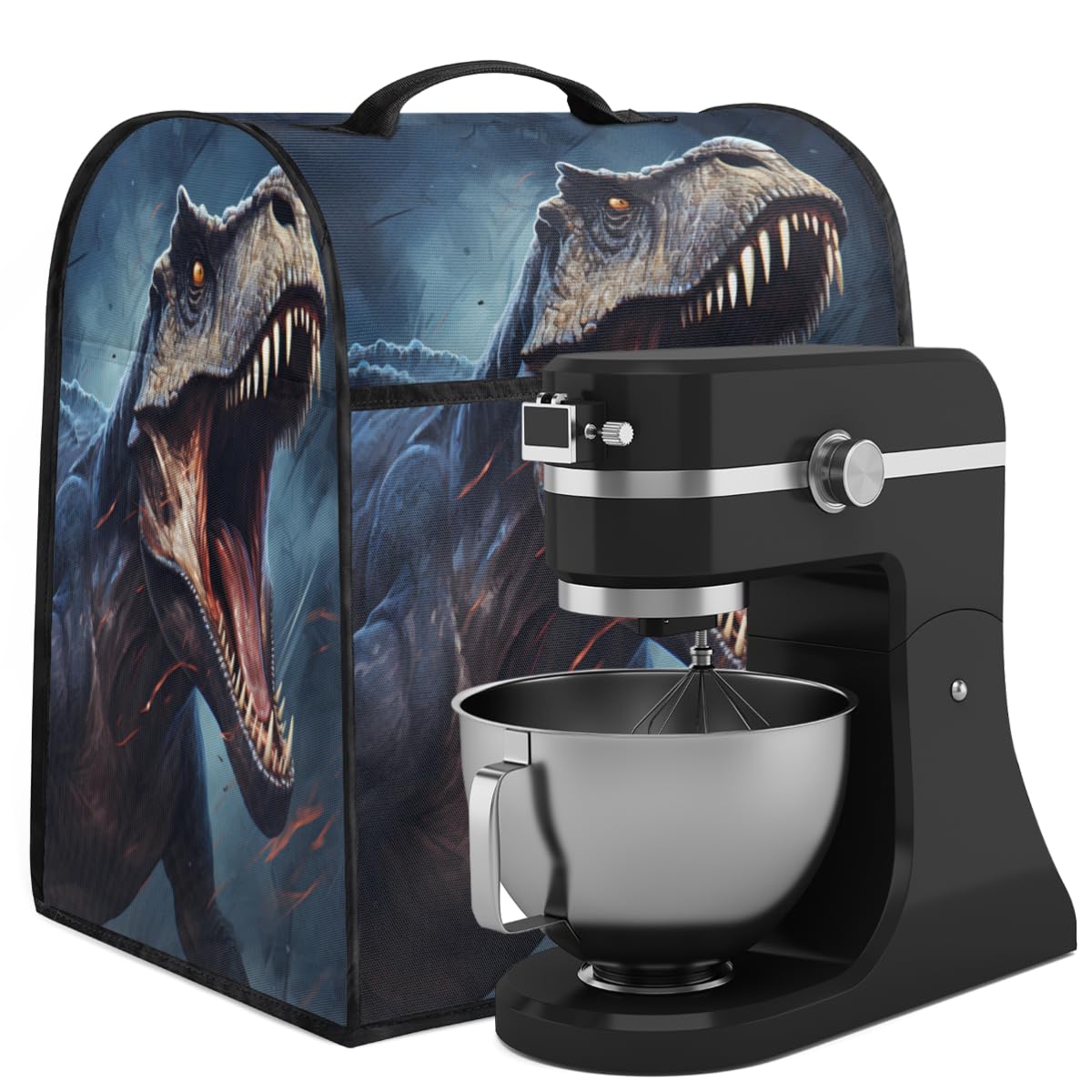 Coffee Maker Cover Ferocious Dinosaur Kitchen Appliance Covers Small Appliance Covers Blender Cover Juicer Cover Dust Covers for Kitchen Appliances with Top Handle and Pockets,Washable,B103