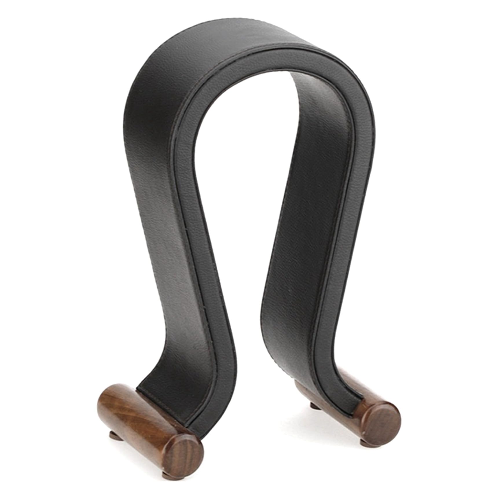 2X Supporto per Cuffie in Pelle A Forma di U Supporto da Tavolo Espositore per Cuffie per PC Gaming Auricolari Mensola Appendiabiti, Nero