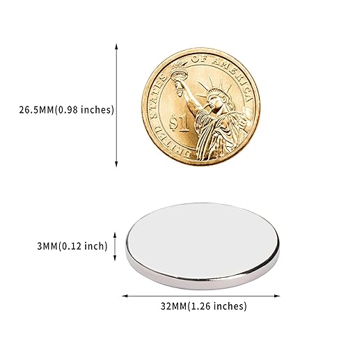 Miniatura 2 de Imanes de disco de neodimio súper fuertes, potentes imanes de tierras raras N52 para refrigerador, bricolaje, construcción, científico,